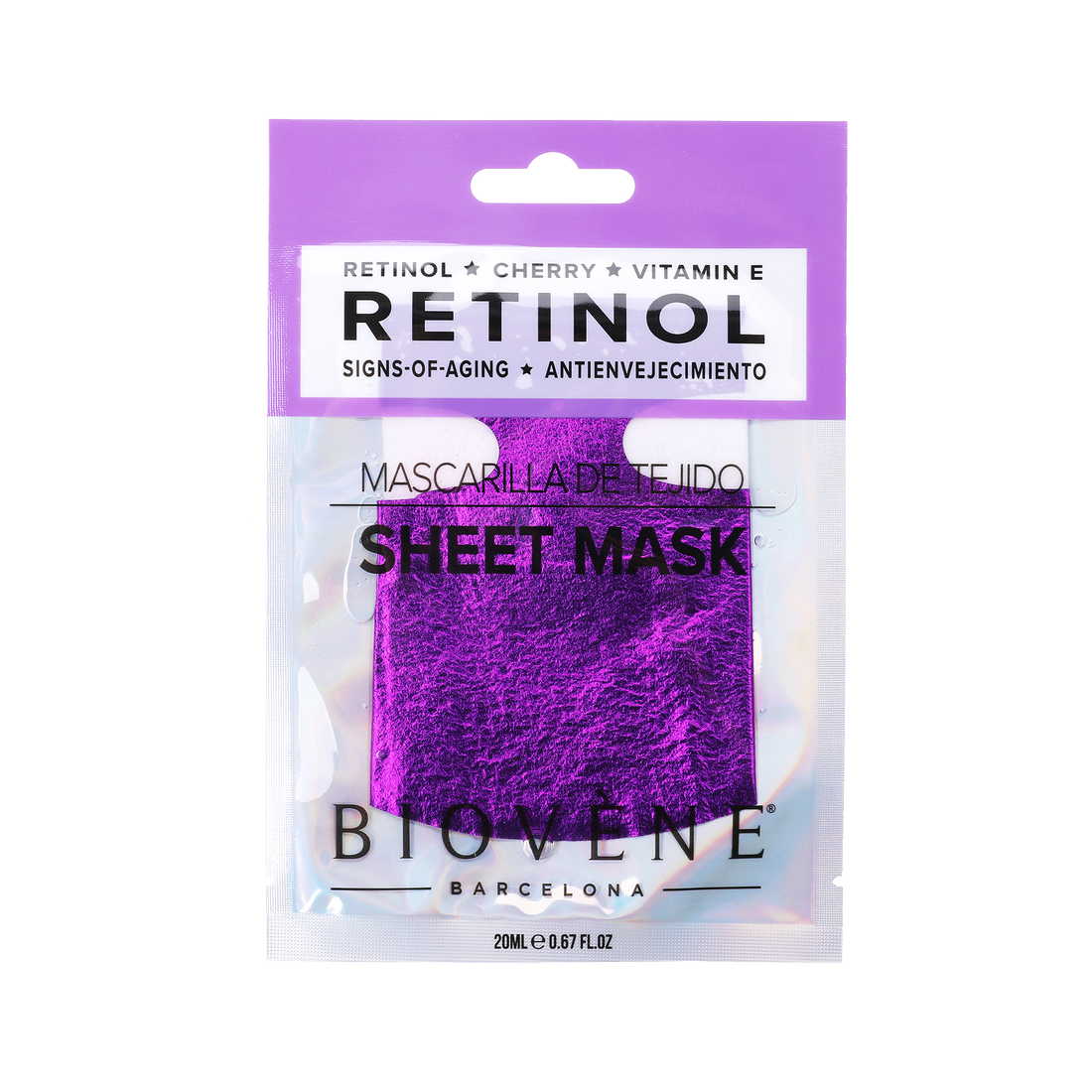 RETINOL Signs-of-Aging Glam Sheet Mask with Cherry and Vitamin E